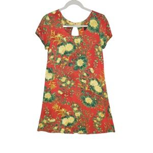 JAMS WORLD‎ Hula Moon Floral Mini Sun Dress Size S Hawaiian Folk Flower